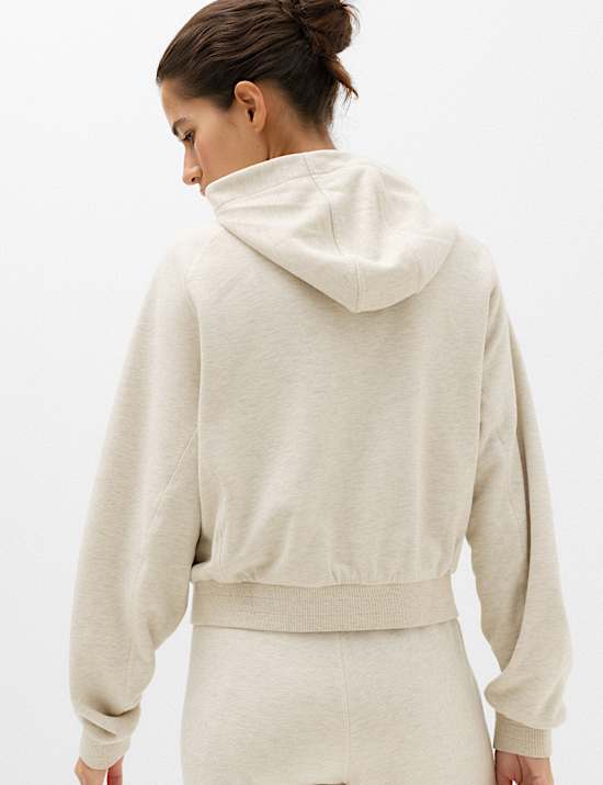 Cotton Rich Relaxed Crop Hoodie