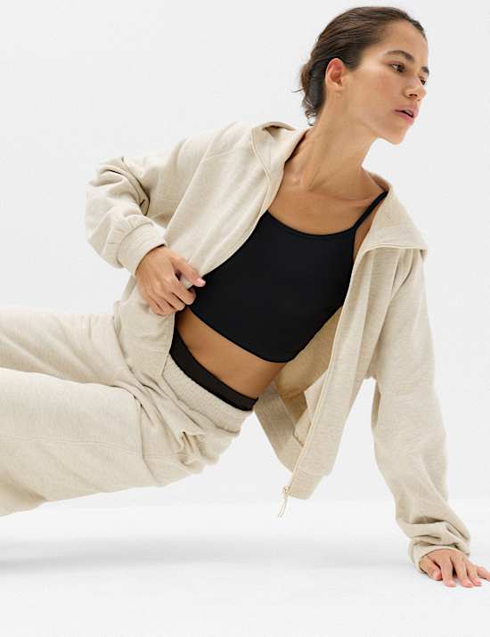 Cotton Rich Relaxed Crop Hoodie