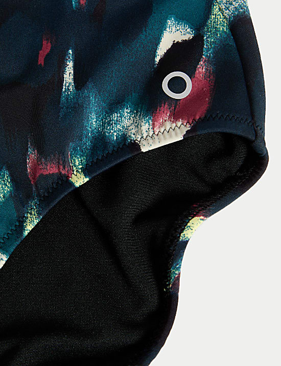 Tummy Control Printed Cut Out Swimsuit
