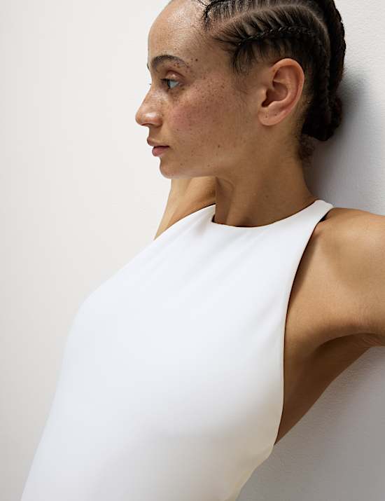 Tummy Control Padded Racer Back Swimsuit