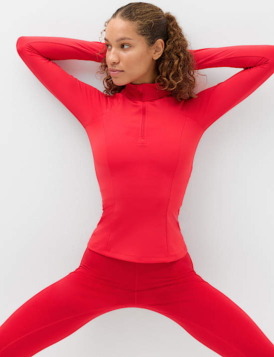 Essential  Half Zip Fitted Running Top