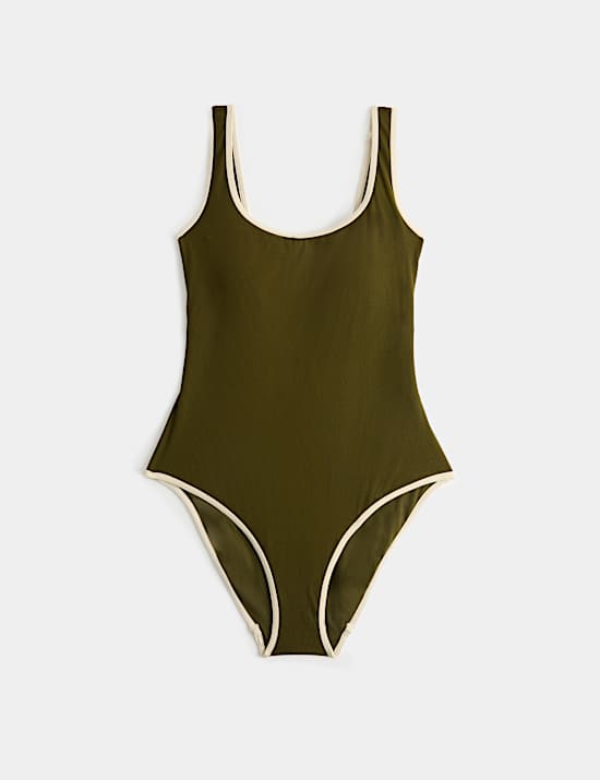 Tummy Control Padded Ribbed Swimsuit