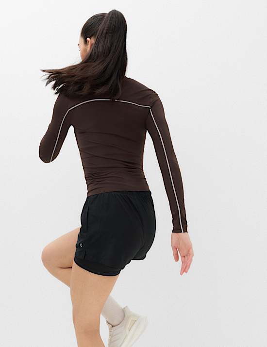 Light As Air&trade; Reflective Detail Sheer Fitted Top