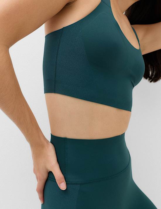 Shimmer Scoop Neck Racer Back Bra Vest