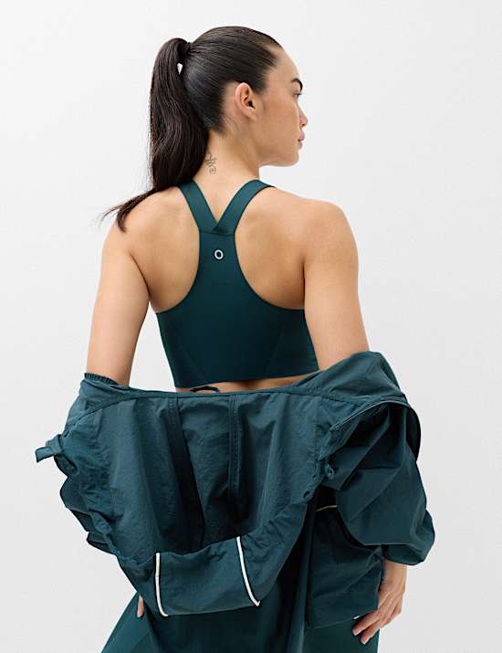Shimmer Scoop Neck Racer Back Bra Vest