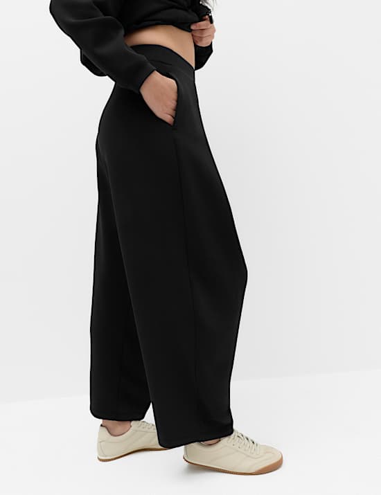 Sandwash Supersoft Pleated Barrel Leg Ankle Grazer Trousers
