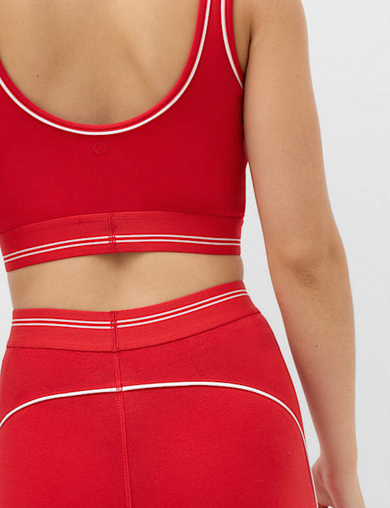 Cotton Rich High Waisted Piped 7/8 Leggings
