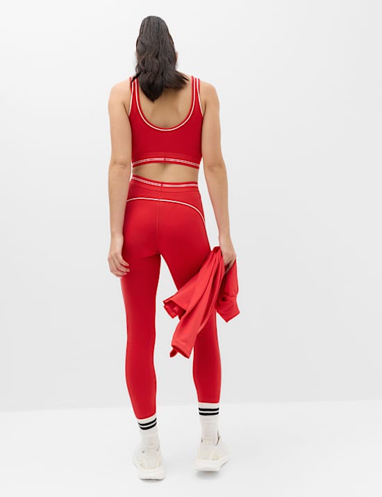 Cotton Rich High Waisted Piped 7/8 Leggings