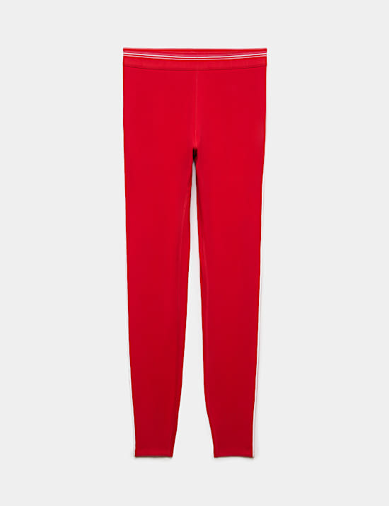 Cotton Rich High Waisted Piped 7/8 Leggings