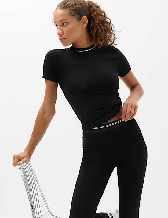 Cotton Rich Crew Neck Fitted T-Shirt
