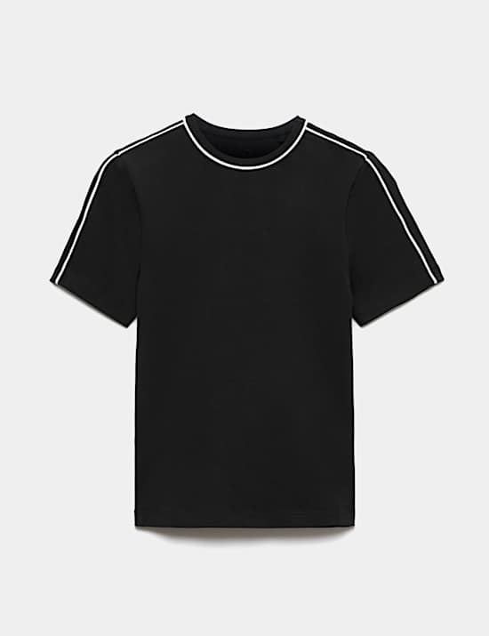 Cotton Rich Crew Neck Fitted T-Shirt