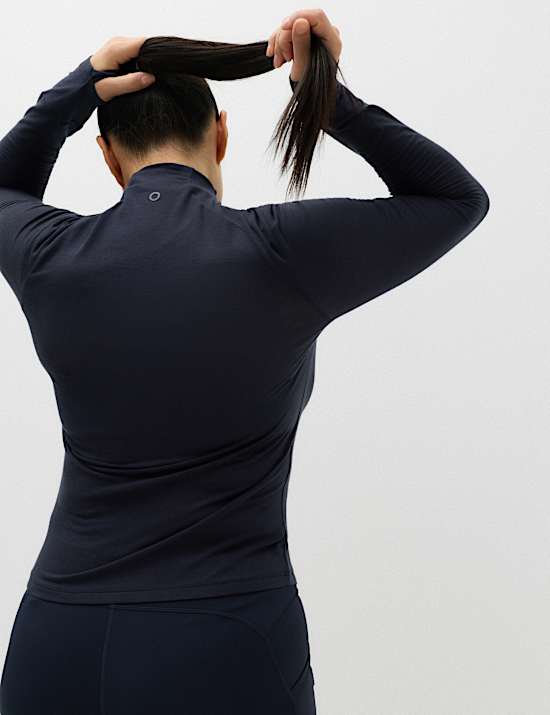 Merinotec&trade; Merino Blend High Neck Fitted Top