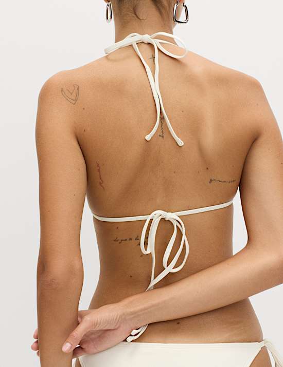 Smocked Triangle Bikini Top