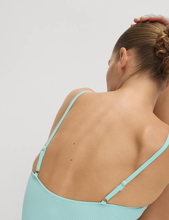 360 Tummy Control Ribbed V-Front Swimsuit