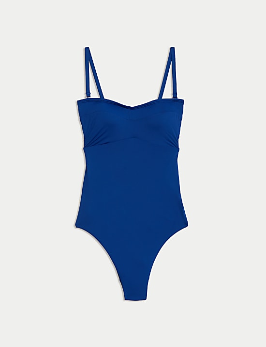 Maillot de bain bandeau ampliforme, effet ventre plat 360