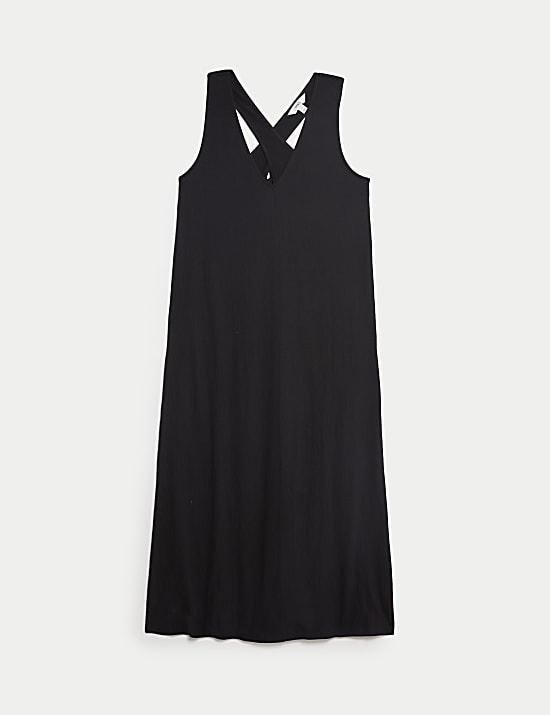 Jersey Cross Strap Shift Beach Dress