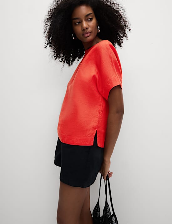 Pure Linen Relaxed T-Shirt