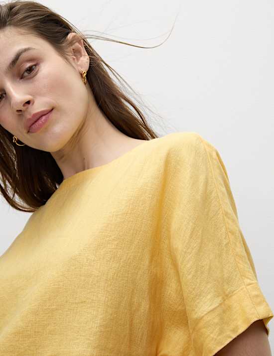 Pure Linen Relaxed T-Shirt