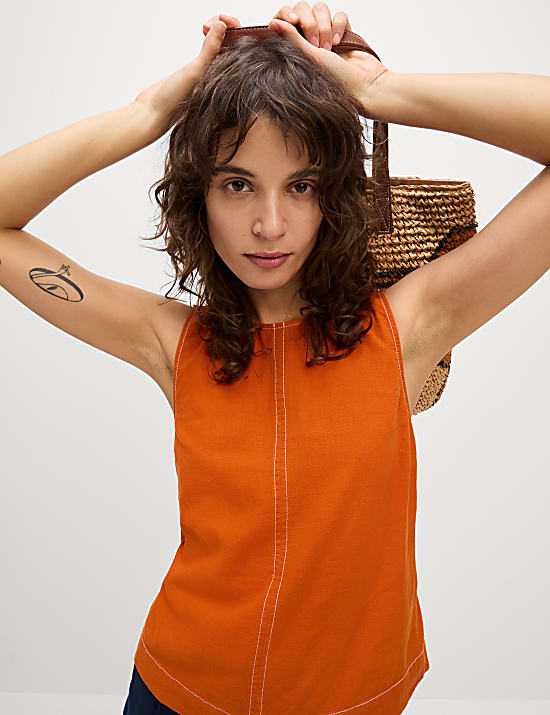 Linen Rich Regular Fit Vest