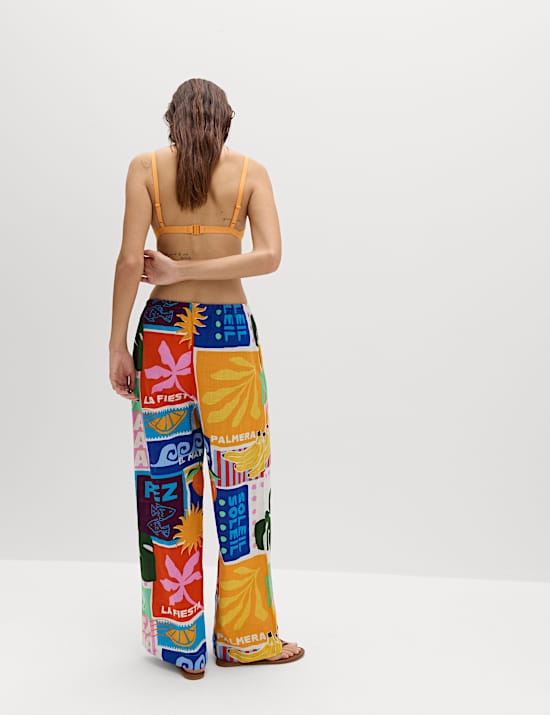 Pure Cotton Printed Beach Trousers