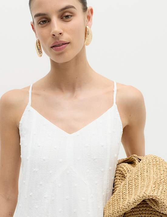 Textured Dobby Maxi Beach Dress