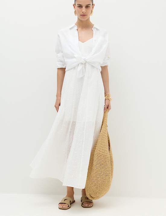 Textured Dobby Maxi Beach Dress