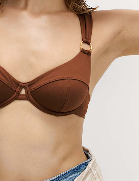 Trim Detail Wired Bikini Top (A-DD)