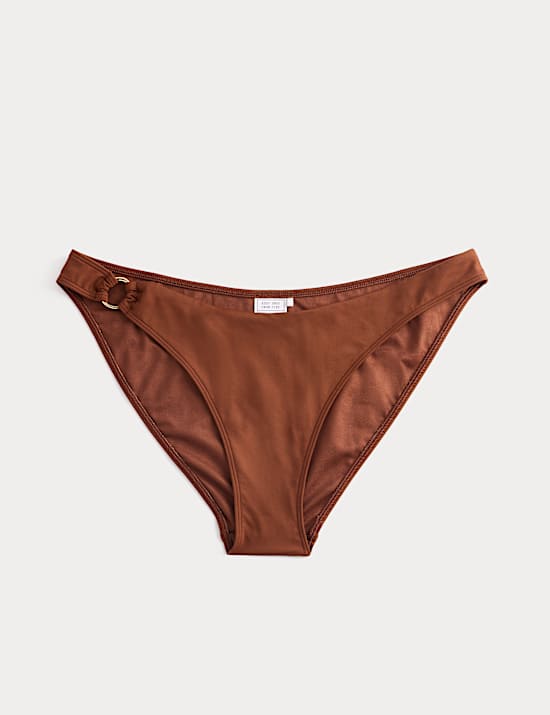 Trim Detail High Leg Bikini Bottoms
