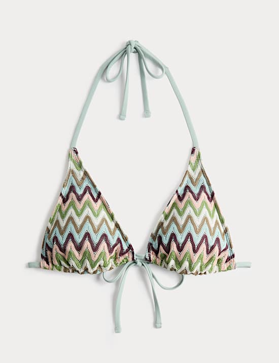 Textured Triangle Bikini Top