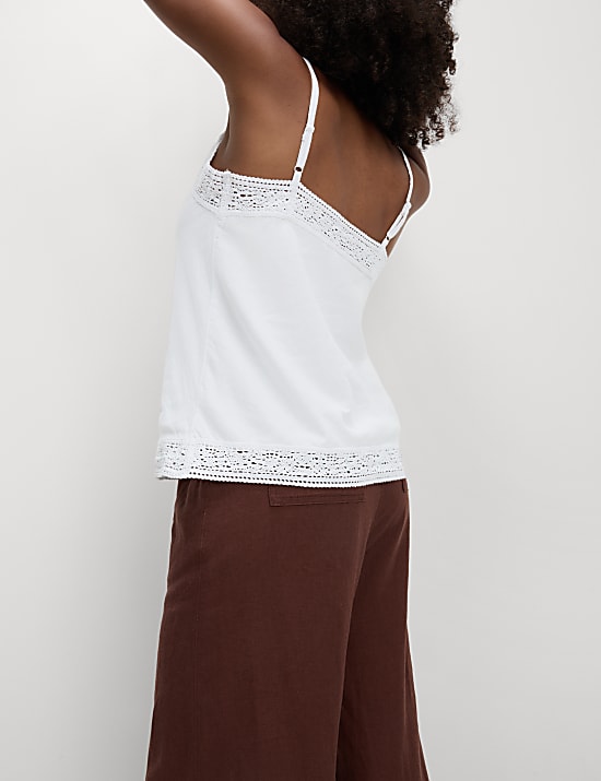 Linen Rich V-Neck Cami Top