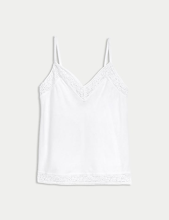 Linen Rich V-Neck Cami Top