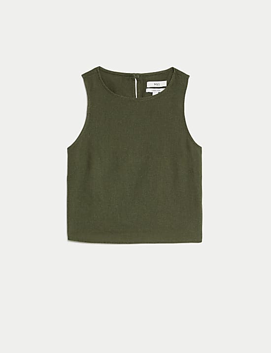 Linen Rich Crop Top