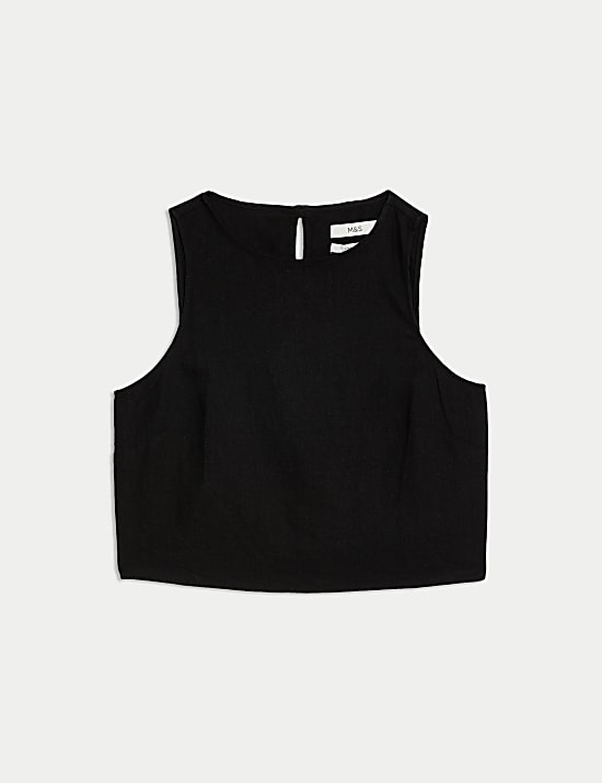 Linen Rich Crop Top