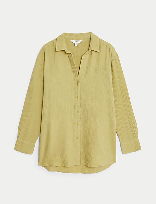 Chemise de plage coupe d&eacute;contract&eacute;e 100 % coton