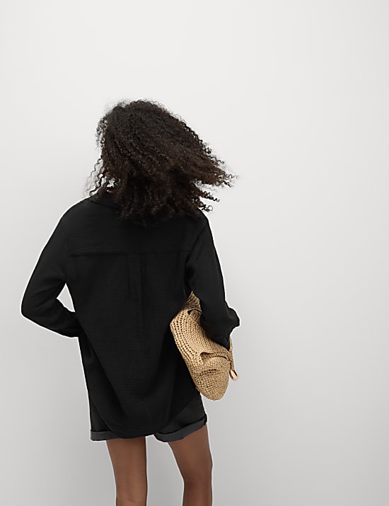 Pure Cotton Relaxed Beach Shirt