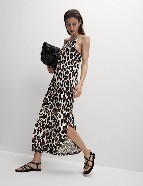 Jersey Printed Midaxi Beach Dress