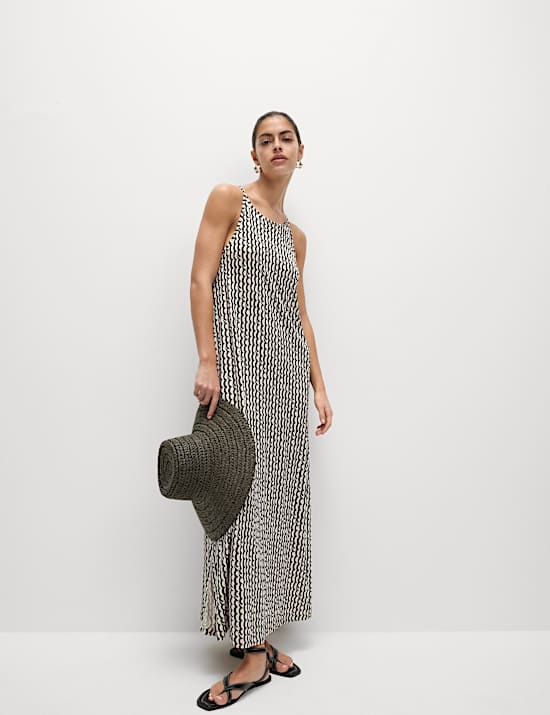 Jersey Printed Midaxi Beach Dress