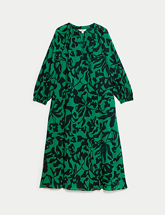 Caftan de plage midaxi 100 % coton &agrave; col V