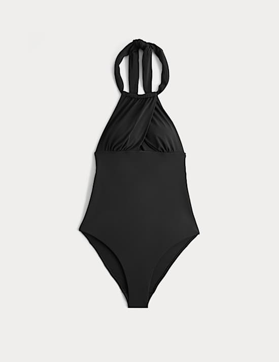 Knot Detail Halterneck Swimsuit
