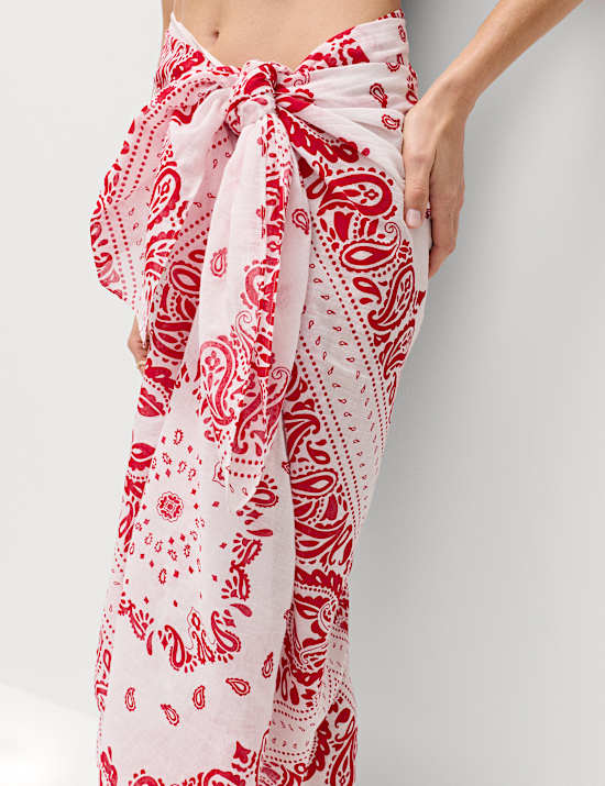 Sarong 100 % coton imprim&eacute;