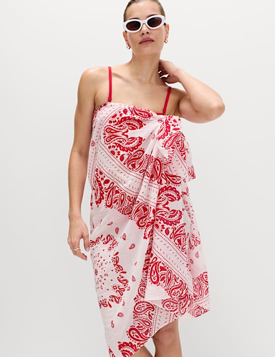 Sarong 100 % coton imprim&eacute;