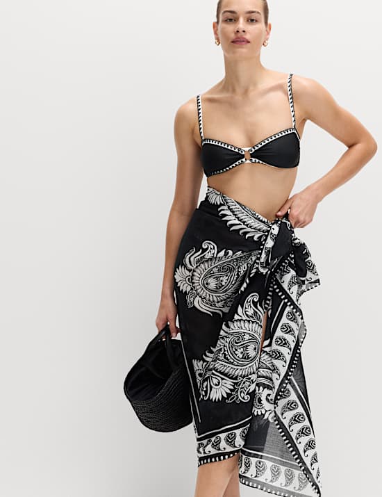 Sarong 100 % coton imprim&eacute;