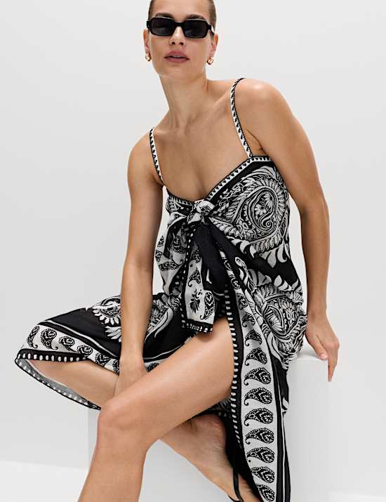 Sarong 100 % coton imprim&eacute;