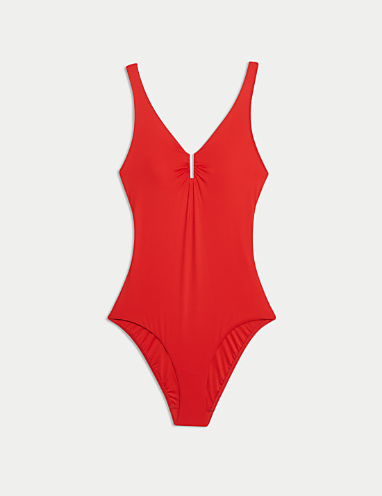 Tummy Control Padded Plunge Swimsuit