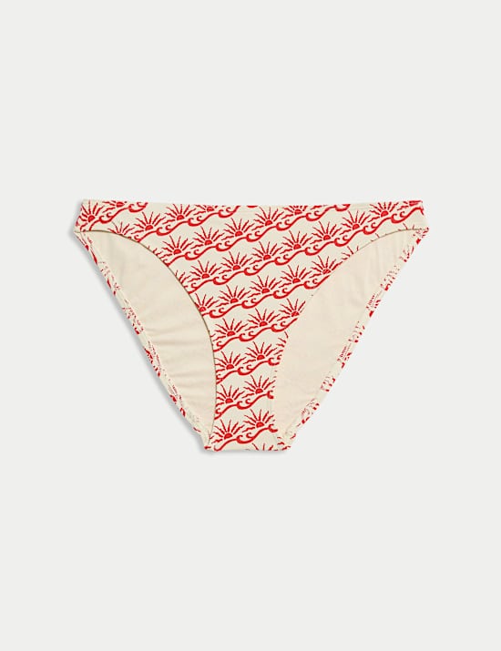 Bas de bikini coupe échancrée avec imprimé