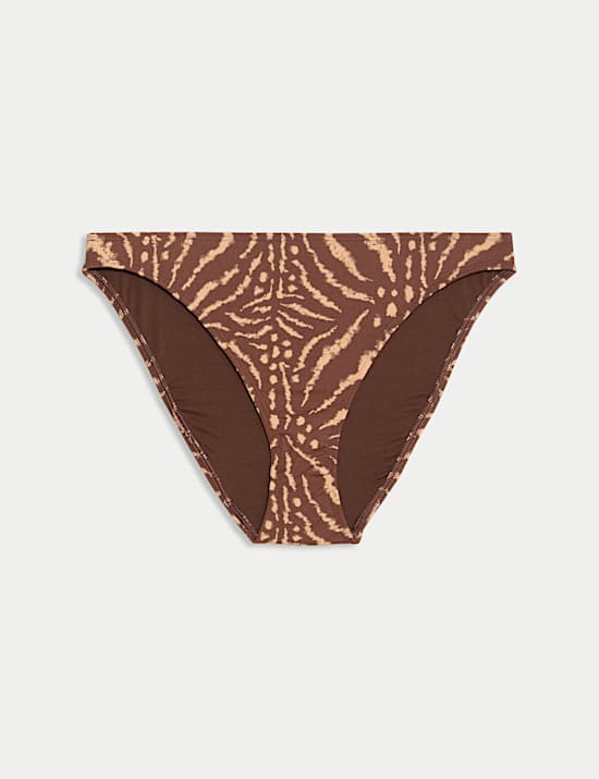 Printed High Leg Bikini Bottoms