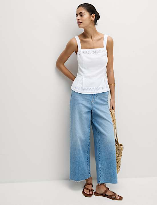 Linen Rich Strappy Cami Top