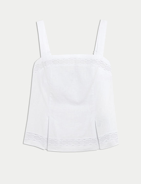 Linen Rich Strappy Cami Top