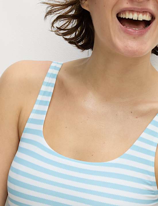 Maillot de bain &agrave; d&eacute;collet&eacute; rond avec imprim&eacute;
