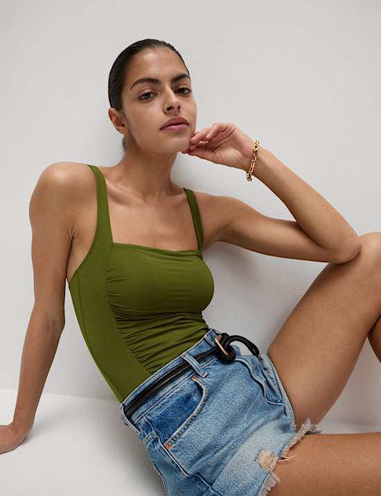 360 Tummy Control Padded Square Neck Swimsuit